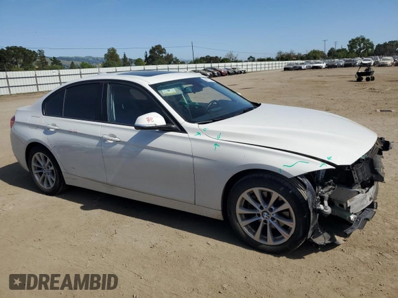 2018 BMW 3 Series 320i with VIN WBA8A9C5XJAH13799, listed as a Copart auction lot 53917375 with 104,635 mi miles and Salvage Title. Bid and sale history available at carsss.com. Image 4.