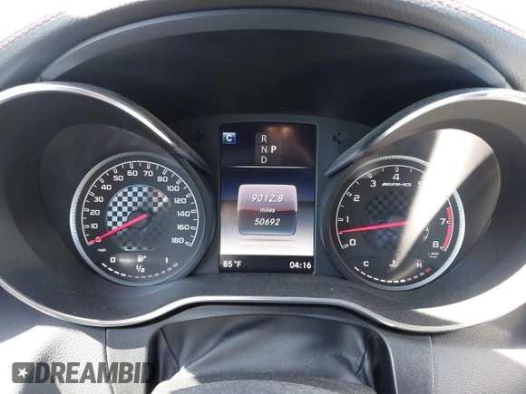 2018 Mercedes-Benz C 43 AMG with VIN 55SWF6EBXJU265001, listed as a IAAI auction lot 42184097 with 50,800 mi miles and . Bid and sale history available at DreamBid. Image 7.