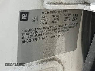 2011 Buick LaCrosse CXL with VIN 1G4GC5EC7BF313287, listed as a IAAI auction lot 42642954 with 81,772 mi miles and . Bid and sale history available at DreamBid. Image 9.