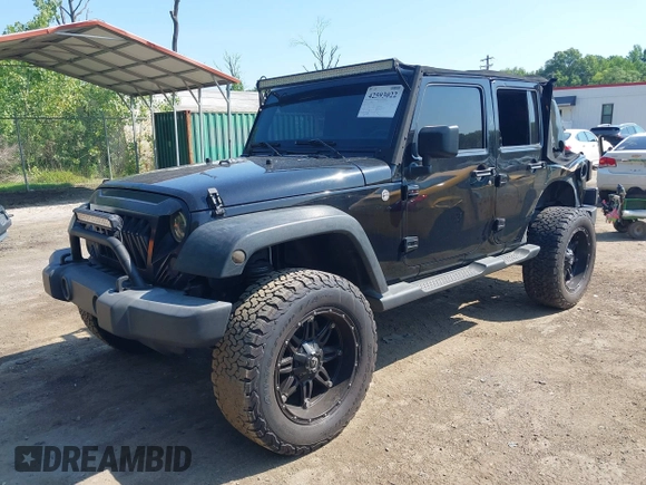 2015 Jeep Wrangler Unlimited Sport with VIN 1C4BJWDG2FL518487, listed as a IAAI auction lot 42593022 with 161,991 mi miles and . Bid and sale history available at DreamBid. Image 17.