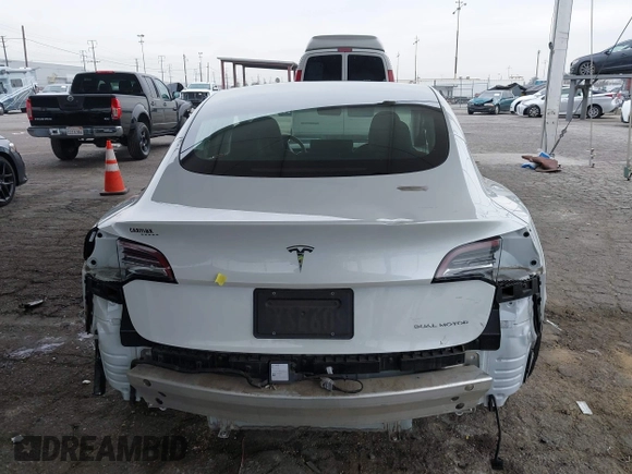2020 Tesla Model 3 Long Range with VIN 5YJ3E1EB5LF801530, listed as a IAAI auction lot 41682050 with 65,743 mi miles. Bid and sale history available at carsss.com. Image 16.