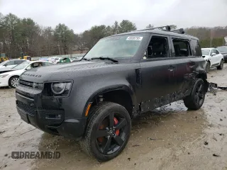 2023 Land Rover Defender X with VIN SALEXEEU8P2111784, listed as a Copart auction lot 49658795 with 25,844 mi miles and Salvage title. Bid and sale history available at DreamBid. Image 1.