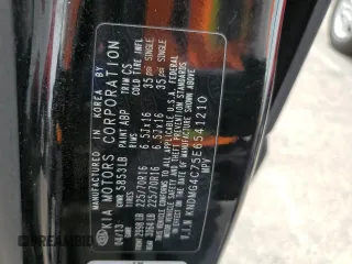 2014 Kia Sedona LX with VIN KNDMG4C75E6541210, listed as a Copart auction lot 51814055 with 133,572 mi miles and Clean Title. Bid and sale history available at carsss.com. Image 13.