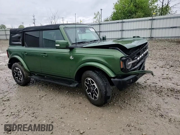 2022 Ford Bronco with VIN 1FMDE5DH1NLB59322, listed as a Copart auction lot 57809495 with 64,094 mi miles and Salvage title. Bid and sale history available at DreamBid. Image 13.