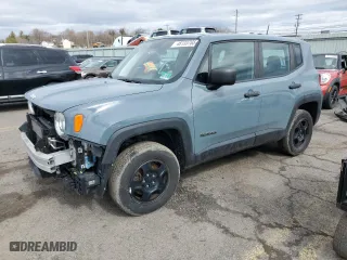 2018 Jeep Renegade Sport with VIN ZACCJBAB4JPJ58887, listed as a Copart auction lot 48133765 with 119,313 mi miles and Salvage Title. Bid and sale history available at carsss.com. Image 1.