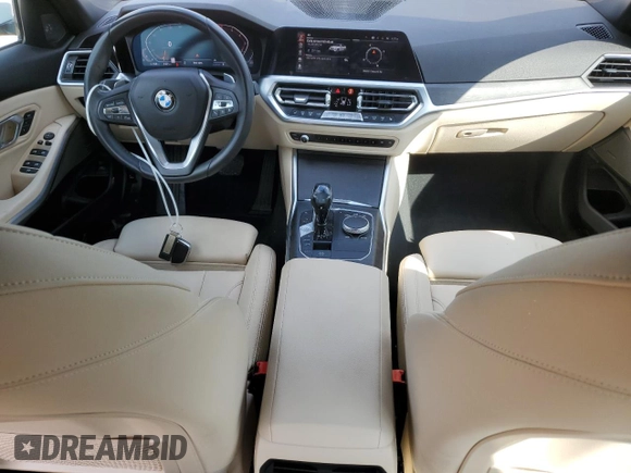 2020 BMW 3 Series 330i xDrive with VIN 3MW5R7J01L8B10663, listed as a Copart auction lot 56383485 with 74,543 mi miles and Salvage title. Bid and sale history available at DreamBid. Image 8.