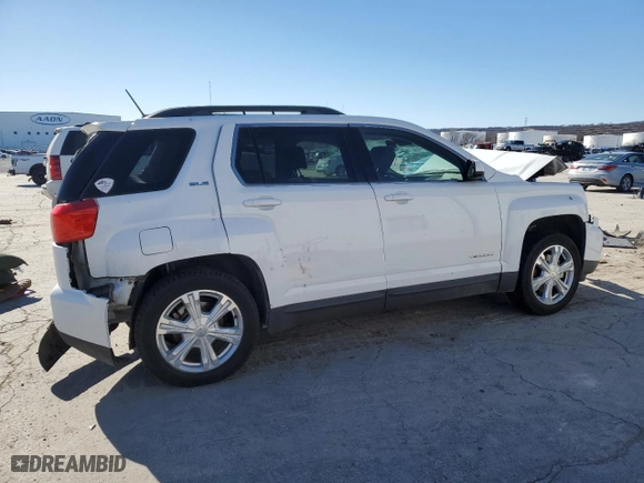 2017 GMC Terrain SLE with VIN 2GKALNEKXH6197737, listed as a Copart auction lot 48365645 with 0 mi miles and Salvage Title. Bid and sale history available at carsss.com. Image 3.