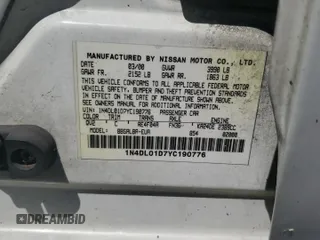 2000 Nissan Altima XE z VIN 1N4DL01D7YC190776, wystawiony jako Copart lot #53376635 z przebiegiem 211 582 mil mil oraz Szkoda całkowita • Salvage title. Historia ofert i sprzedaży dostępna na DreamBid. Obrazek 12.