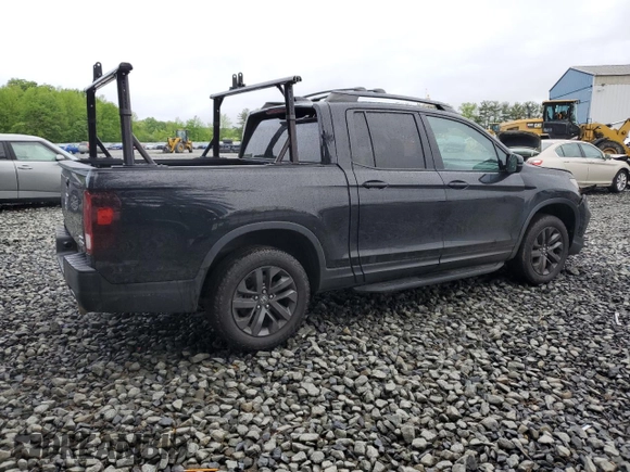 2022 Honda Ridgeline Sport with VIN 5FPYK3F14NB006656, listed as a Copart auction lot 55895635 with 61,689 mi miles and Salvage title. Bid and sale history available at DreamBid. Image 3.