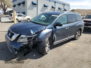 2014 Nissan Pathfinder SV with VIN 5N1AR2MM7EC730265, listed as a Copart auction lot 52256905 with 153,595 mi miles and Salvage Title. Bid and sale history available at carsss.com. Image 1.