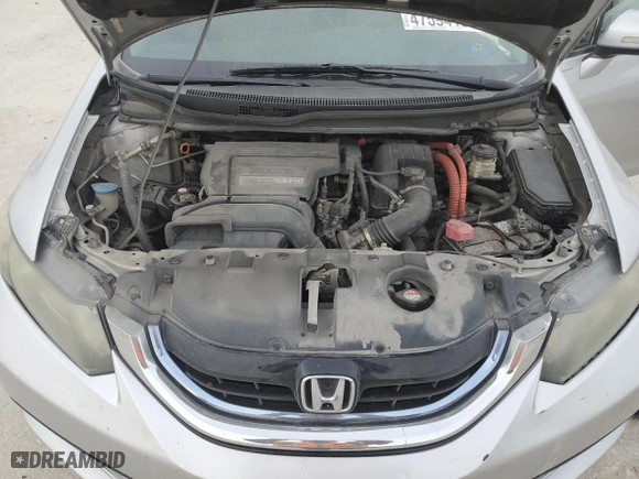 2013 Honda Civic Hybrid with VIN 19XFB4F26DE001607, listed as a Copart auction lot 47594195 with 168,023 mi miles and Salvage Title. Bid and sale history available at carsss.com. Image 11.