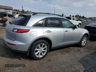 2006 Infiniti FX z VIN JNRAS08U06X105191, wystawiony jako Copart lot #70907784 z przebiegiem 169 050 mil mil oraz Szkody całkowita. Historia ofert i sprzedaży dostępna na DreamBid. Obrazek 3.