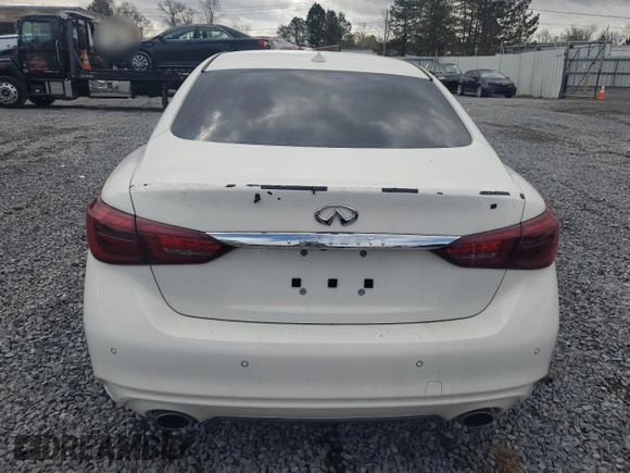 2022 Infiniti Q50 Luxe with VIN JN1EV7BR7NM340678, listed as a Copart auction lot 53838185 with 36,834 mi miles and Salvage title. Bid and sale history available at DreamBid. Image 6.