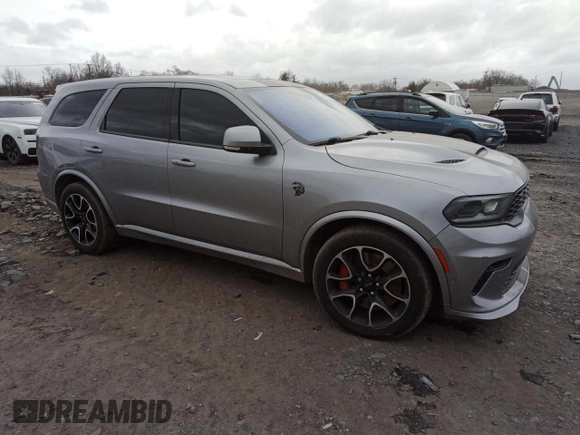 2021 Dodge Durango SRT Hellcat with VIN 1C4SDJH97MC643259, listed as a Copart auction lot 44536555 with 49,489 mi miles and Salvage Title. Bid and sale history available at DreamBid. Image 4.