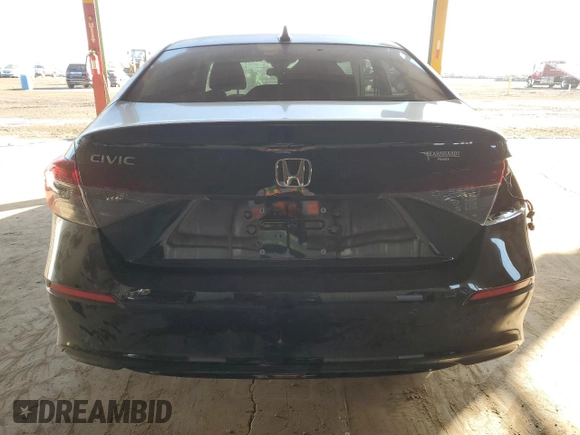 2025 Honda Civic Sedan LX with VIN 2HGFE2F25SH525250, listed as a Copart auction lot 86907094 with 4,442 mi miles and Salvage Title. Bid and sale history available at carsss.com. Image 6.