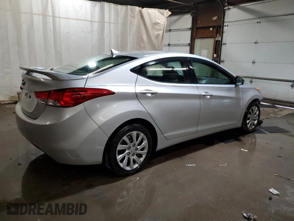 2012 Hyundai Elantra Limited with VIN KMHDH4AEXCU467706, listed as a Copart auction lot 57564845 with 112,065 mi miles and Salvage title. Bid and sale history available at DreamBid. Image 3.