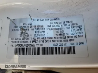 2010 Mazda CX-9 Grand Touring с VIN JM3TB2MV3A0211646, выставлен на аукционе Copart как лот 54141135 с пробегом 175 356 миль миль и Списание • Salvage title. История ставок и продаж доступна на DreamBid. Изображение 13.