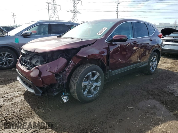 2018 Honda CR-V EX-L with VIN 7FARW2H88JE050602, listed as a Copart auction lot 48007035 with 59,638 mi miles and Salvage Title. Bid and sale history available at carsss.com. Image 1.
