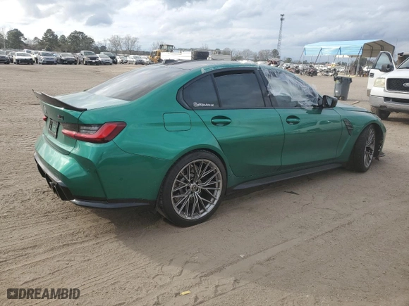 2023 BMW M3 Competition xDrive with VIN WBS43AY07PFR11218, listed as a Copart auction lot 44786635 with 0 mi miles and Salvage Title. Bid and sale history available at carsss.com. Image 3.
