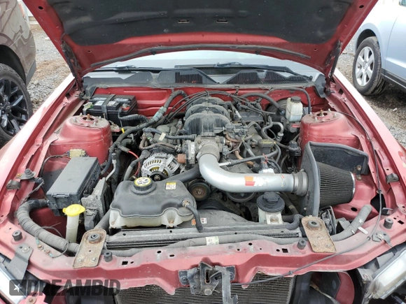 2010 Ford Mustang V6 with VIN 1ZVBP8AN3A5133074, listed as a Copart auction lot 52142895 with 124,033 mi miles and Salvage Title. Bid and sale history available at DreamBid. Image 11.