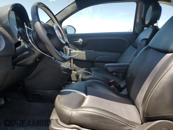 2017 FIAT 500e with VIN 3C3CFFGE0HT600746, listed as a Copart auction lot 55964925 with 30,465 mi miles and Salvage title. Bid and sale history available at DreamBid. Image 7.