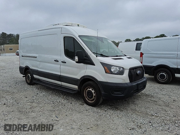 2021 Ford Transit Cargo with VIN 1FTBR1C85MKA81464, listed as a Copart auction lot 53979985 with 90,127 mi miles and Salvage Title. Bid and sale history available at DreamBid. Image 4.