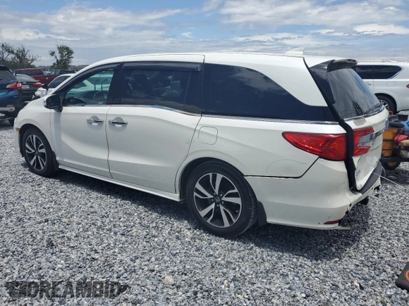2018 Honda Odyssey Elite z VIN 5FNRL6H9XJB064148, wystawiony jako Copart lot #56214025 z przebiegiem 117 627 mil mil oraz Szkoda całkowita • Salvage title. Historia ofert i sprzedaży dostępna na DreamBid. Obrazek 2.