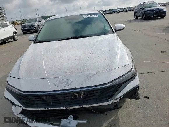 2024 Hyundai Elantra SEL with VIN KMHLM4DG5RU758577, listed as a Copart auction lot 54337735 with 23,082 mi miles and Salvage title. Bid and sale history available at DreamBid. Image 13.