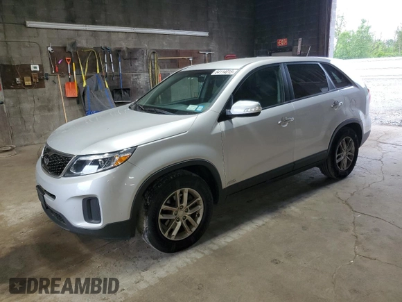 2015 Kia Sorento LX with VIN 5XYKTCA6XFG604470, listed as a Copart auction lot 64114015 with 130,704 mi miles and Clean title. Bid and sale history available at DreamBid. Image 1.