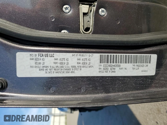 2017 Chrysler 300 S with VIN 2C3CCABG2HH635589, listed as a Copart auction lot 48193895 with 89,193 mi miles and Salvage Title. Bid and sale history available at DreamBid. Image 12.