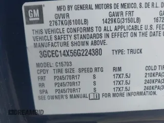 2006 Chevrolet Silverado 1500 Work Truck with VIN 3GCEC14X56G224380, listed as a IAAI auction lot 41864035 with 51,414 mi miles. Bid and sale history available at carsss.com. Image 9.