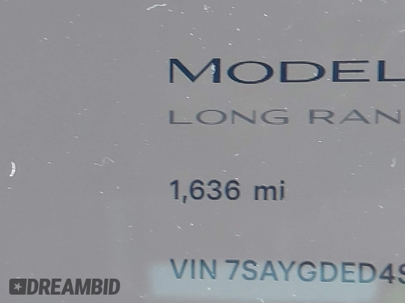 2025 Tesla Model Y Long Range with VIN 7SAYGDED4SF226776, listed as a IAAI auction lot 41514317 with 1,636 mi miles and . Bid and sale history available at DreamBid. Image 16.