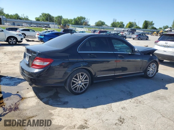 2009 Mercedes-Benz C 300 Sport with VIN WDDGF81X79R050707, listed as a Copart auction lot 57755795 with 90,058 mi miles and Salvage title. Bid and sale history available at DreamBid. Image 3.