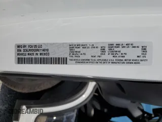 2024 Ram ProMaster Cargo Tradesman with VIN 3C6LRVDG8RE114010, listed as a Copart auction lot 68368704 with 13 mi miles and Salvage Title. Bid and sale history available at DreamBid. Image 13.