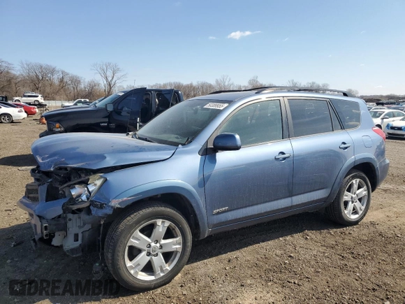 2007 Toyota RAV4 Sport with VIN JTMBD32V276037226, listed as a Copart auction lot 50389955 with 159,927 mi miles and Salvage Title. Bid and sale history available at carsss.com. Image 1.