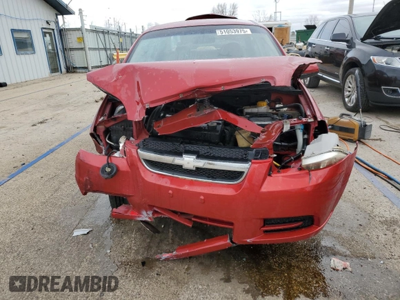 2007 Chevrolet Aveo LT with VIN KL1TG56667B086759, listed as a Copart auction lot 51053975 with 106,869 mi miles and Salvage title. Bid and sale history available at DreamBid. Image 5.