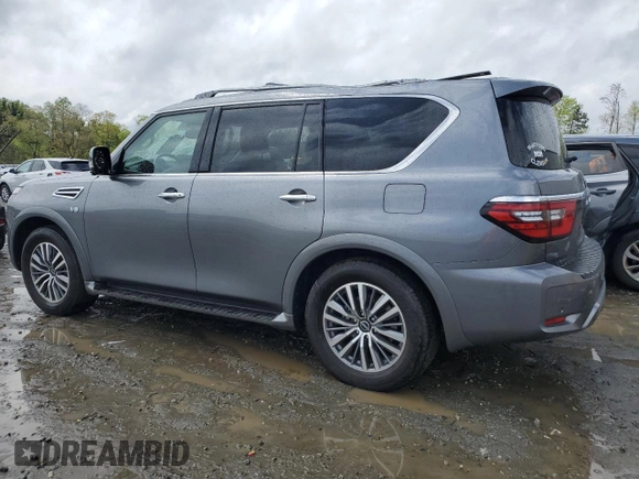 2022 Nissan Armada SL with VIN JN8AY2BD4N9678217, listed as a Copart auction lot 50697584 with 12,711 mi miles. Bid and sale history available at carsss.com. Image 2.