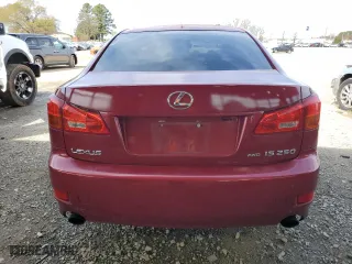 2007 Lexus IS 250 with VIN JTHCK262772012588, listed as a Copart auction lot 50520935 with 168,175 mi miles and Salvage Title. Bid and sale history available at carsss.com. Image 6.