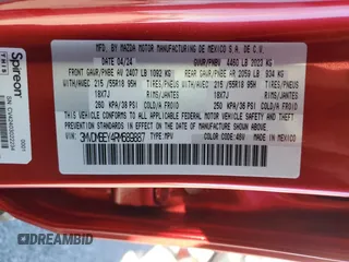 2024 Mazda CX-30 Premium Plus with VIN 3MVDMBEY4RM689887, listed as a Copart auction lot 89114235 with 1,193 mi miles and Salvage Title. Bid and sale history available at carsss.com. Image 14.