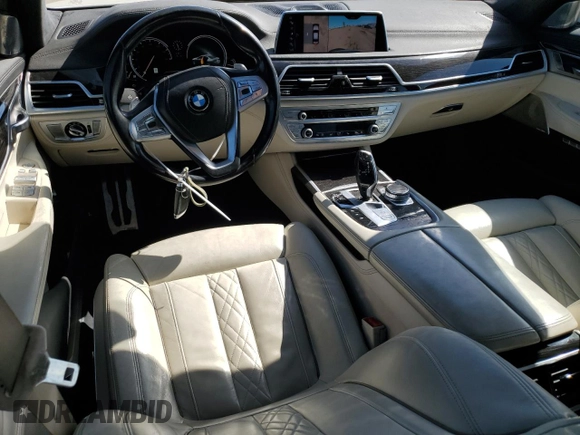 2016 BMW 7 Series 750i with VIN WBA7F0C55GGM20839, listed as a Copart auction lot 46189945 with 75,886 mi miles and Salvage Title. Bid and sale history available at carsss.com. Image 8.