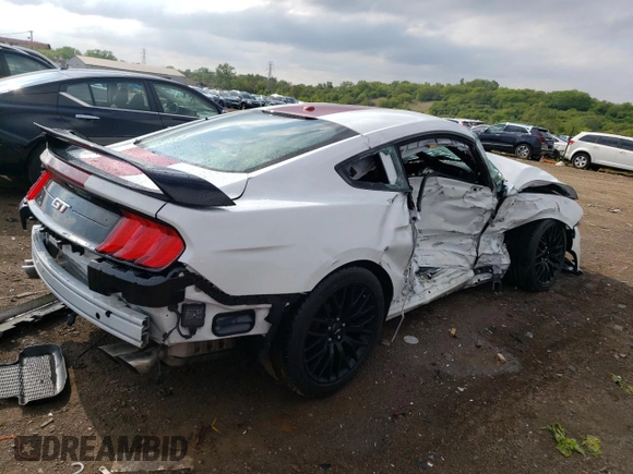 2019 Ford Mustang GT with VIN 1FA6P8CF4K5132002, listed as a Copart auction lot 58768795 with 9,615 mi miles and Salvage title. Bid and sale history available at DreamBid. Image 3.
