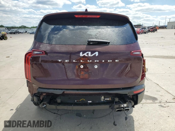 2022 Kia Telluride SX with VIN 5XYP54HC7NG276196, listed as a Copart auction lot 48282323 with 11,643 mi miles and Salvage title. Bid and sale history available at DreamBid. Image 6.
