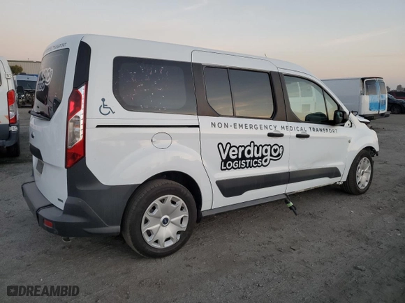2018 Ford Transit Connect Wagon XL with VIN NM0GE9E77J1353919, listed as a Copart auction lot 83523784 with 127,681 mi miles and Salvage Title. Bid and sale history available at carsss.com. Image 3.