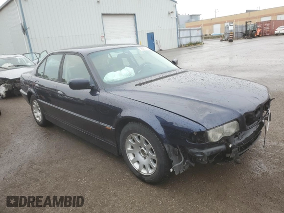 2000 BMW 7 Series 740i with VIN WBAGG8345YDN76725, listed as a Copart auction lot 78261524 with Not Provided miles and Salvage Title. Bid and sale history available at DreamBid. Image 4.
