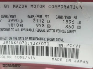 2018 Mazda CX-3 Sport with VIN JM1DKFB70J1322030, listed as a Copart auction lot 43591141 with 34,329 mi miles and Non Repairable. Bid and sale history available at carsss.com. Image 14.