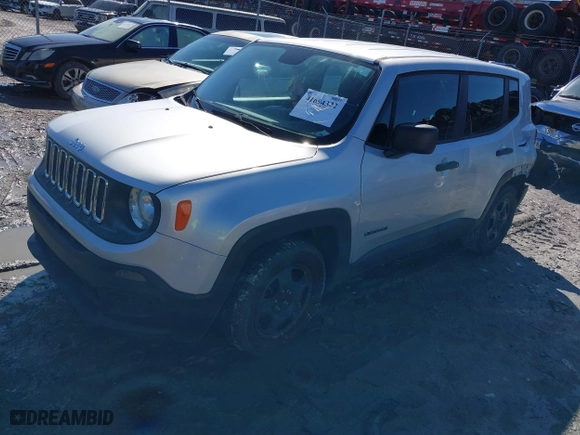 2017 Jeep Renegade Sport with VIN ZACCJAAB6HPF89691, listed as a IAAI auction lot 41694322 with 78,278 mi miles. Bid and sale history available at carsss.com. Image 17.