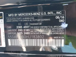 2017 Mercedes-Benz C 300 with VIN 55SWF4JB0HU183802, listed as a IAAI auction lot 42666877 with Not provided miles and . Bid and sale history available at DreamBid. Image 9.