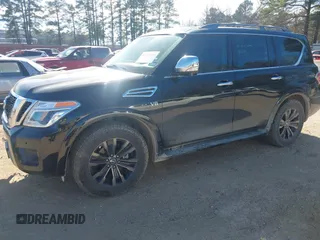 2019 Nissan Armada Platinum with VIN JN8AY2NF1K9350665, listed as a IAAI auction lot 41371514 with 111,133 mi miles. Bid and sale history available at carsss.com. Image 17.