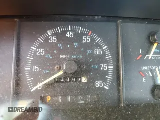 1990 Ford F-150 "S" with VIN 1FTDF15YXLNB40987, listed as a Copart auction lot 43691595 with 33,397 mi miles and Salvage Title. Bid and sale history available at carsss.com. Image 9.