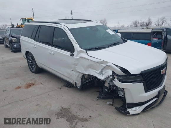 2023 Cadillac Escalade RWD Sport Platinum with VIN 1GYS3GKL1PR197390, listed as a IAAI auction lot 41590503 with 14,711 mi miles and . Bid and sale history available at DreamBid. Image 1.